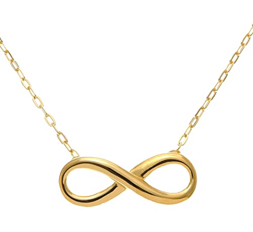 Kritz Collier infini pour Femme Or I Argent I Or rose - Bijoux Pendentif Symbole infini et Chaîne réglable selon Envies Paris Mode Cadeau pour Elle