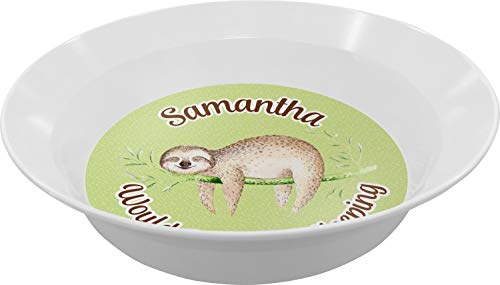 Personalized Sloth Melamine Bowl - 12 oz