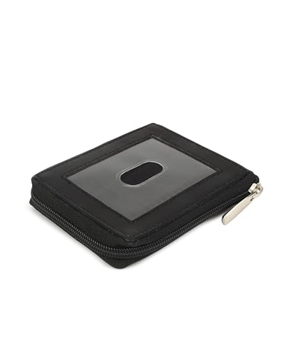 LeatherBoss Men's All Around Zipper Bifold Wallet With Outside ID Pocket