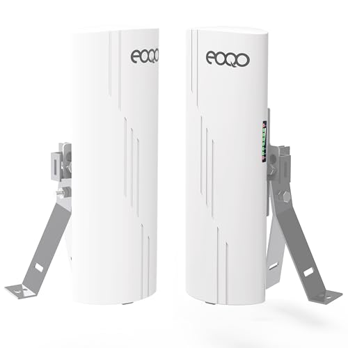 Point to Point Starlink Internet WiFi Extender with Bracket Mounts, 5.8GHz 3KM 100Mbps Outdoor Long Range Network Transmission for Starlink Gen 3 Router, Starlink Mini, 14dBi High Gain Antenna,2 Pack