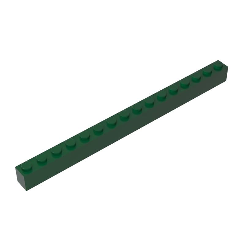 Gobricks 2465 Basic Bricks Brick 1x16 10 Pieces GDS-539 Compatible with Lego Building Blocks Color:Dark Green — image 1