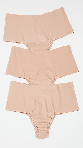 Image of hanky panky - BreatheSoft High Rise Thongs for Women | Microfibre Knit Underwear Panties, Lingerie | Sizes (XS-XL), 3 pack
