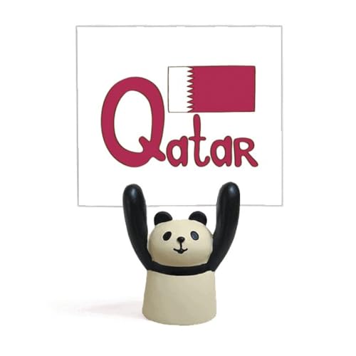 Porte-mémo drapeau Qatar et panda pour égayer votre espace de travail