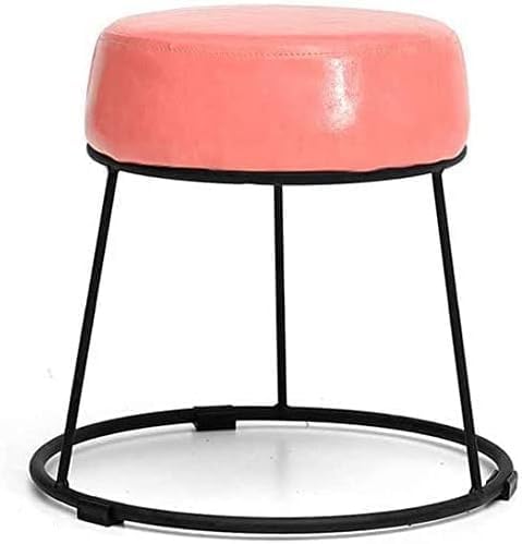 Tabouret de maquillage rose en cuir : parfait pour la coiffeuse de chambre