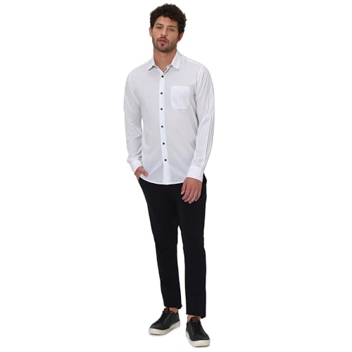 Image of MUFTI Men's Printed Slim Fit Cotton Casual Shirt with Spread Collar & Full Sleeve(Also Available in Plus Size) |Cotton Casual Shirt for Men | Casual Shirt for Men