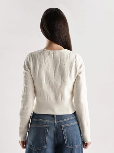 Image of Regular Fit Modal V-Neck Front-Open Sweater