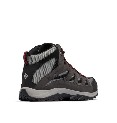 Columbia Mens Crestwood Mid Waterproof, Dark Grey/Mountain Red, 9