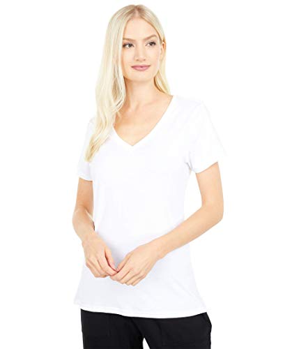 Pact Organic Cotton Midweight V-Neck Tee White LG