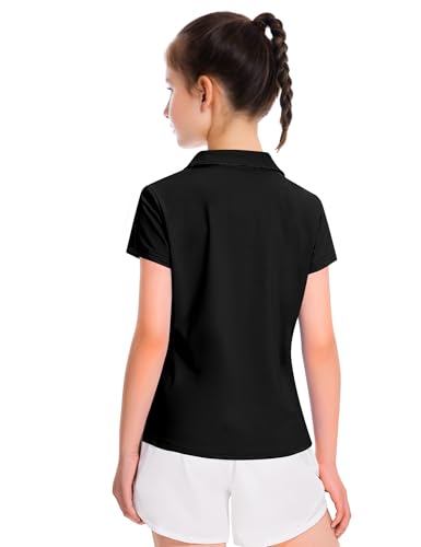Image of KEREDA Girls Polo Shirts Golf Tennis School Uniform T Shirts Quick Dry Tops