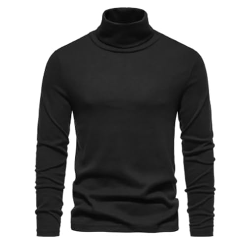 Men Winter Turtleneck Knitted Sweaters Pulovers Slim Fit Solid Color Turtleneck Pullover3