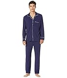 Eberjey Men's William - The Men's PJ Set, True Navy/Ivory, Blue, XL