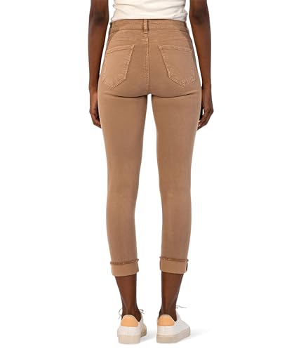 KUT from the Kloth Women's Amy Crop Straight Leg in Cappuccino2