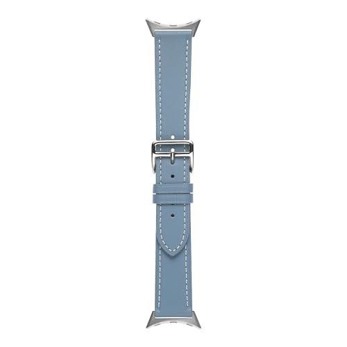 TenCloud Band Compatible with Google Pixel Watch 2 Band Leather Strap Adjustable Wristband intended for Google Pixel Watch/Pixel Watch 2 (Blue)