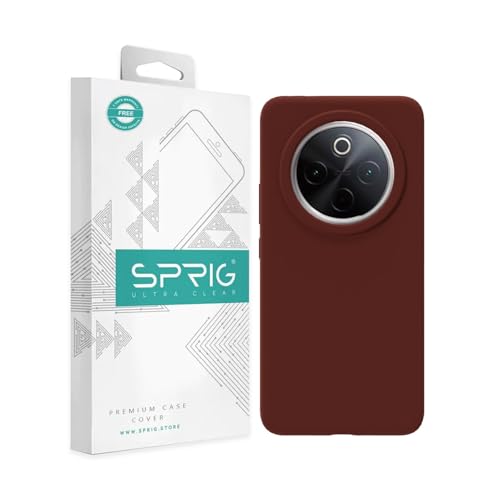 Image of SPRIG Compatible with Vivo T4 Premium SilkTone Back Cover Drop Tested Shock Proof Mobile Case for Men, Women, Boys and Girls with Camera Protection (Dark Brown)