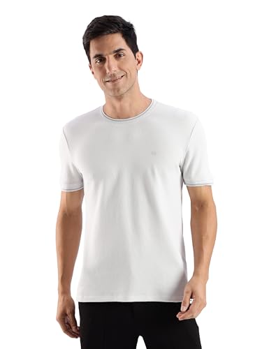Image of TURMS Men's Ice Cool Tech Round Neck T-Shirt, Odor Control, Stretchable & Breathable, Cotton Rich Fabric, Half Sleeve