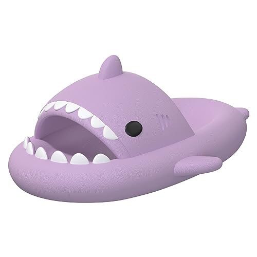 Image of XPKWS Shark Slides for Women and Men Unisex Cloud Slippers Adult Novelty Beach Sandals with Thick Sole