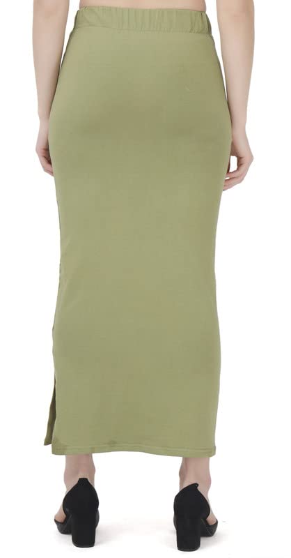 Image of Lycra Blend Cotton Saree Shapewear Petticoat for Women and Girls, Skirts Shapewear Dress for Saree