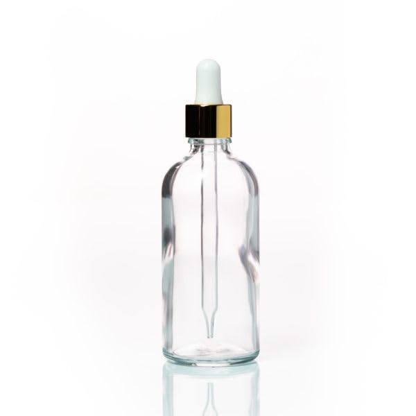 6 pack 100ml Clear Glass Dropper Bottle With Luxury Gold Pipette, Fragrance Packaging, Glass Bottles, Glass Dropper Bottles, Healthcare & Pharmaceutical Packaging, & Skincare Packaging