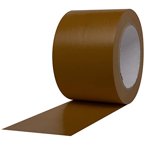 Image of ProTapes Pro 50 Premium Vinyl Safety Marking and Dance Floor Splicing Tape, 6 mils Thick, 36 yds Length x 3 inch Width, Brown (Pack of 1)