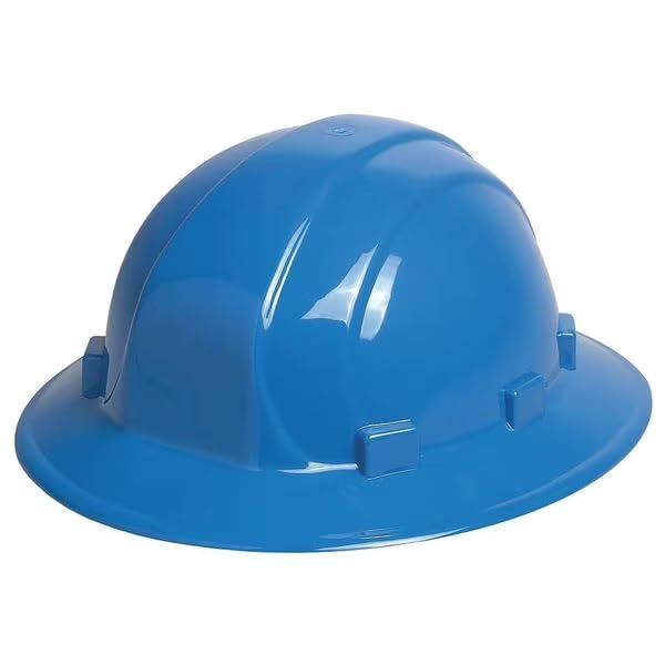 Hard Hat, Polyethylene, 6 Point Ratchet, Type 1, Class E, Blue, Mfr: 19916-A