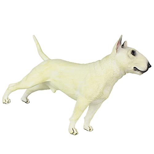 VICASKY Figurita De Bull Terrier para Decoración del Hogar Modelo De Perro De Adorno De Animales Simulados para Amantes Perros