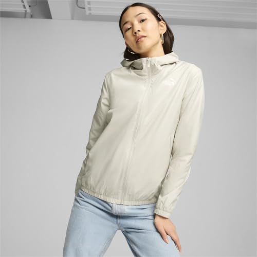 Image of PUMA Women's Ess Solid Windbreaker Windbreaker, Alpine Snow-PUMA White, XS