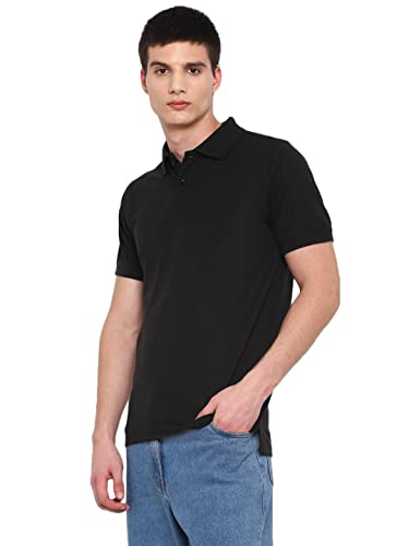 Image of Deniklo Men's Polyester Half Sleeve Regular Fit Solid Polo T-Shirt