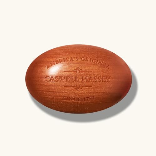 Image of Caswell-Massey Triple Milled Heritage Woodgrain Sandalwood Three-Soap Set, Scented & Moisturizing Bath Soap, Made In The USA, 3 Count (Pack of 1)