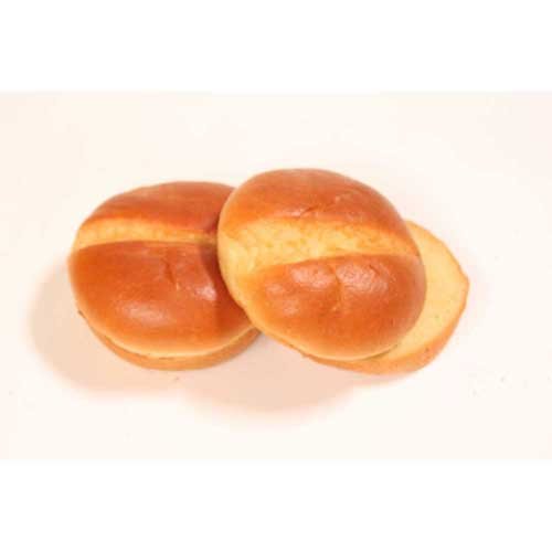 Brioche Split Top Bun by Rotellas – 3.5 inches, Pack of 48
