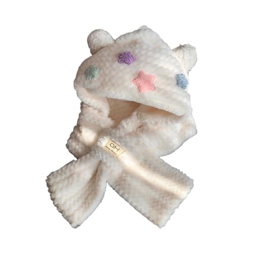 Bear Ear Scarf for Women Ear Muff Plush Hat for Girl Windproof Warm Hat for Outdoor Activity