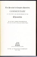 THE Preacher's Complete Homiletic Commentary on the Books of Chronicles and on the Books of Ezra and Nehemiah, Chapters 1 to 6 B002TBGF6G Book Cover