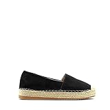  Modelisa - Zapato Alpargata Plana para Mujer (Negro, Numeric_36)