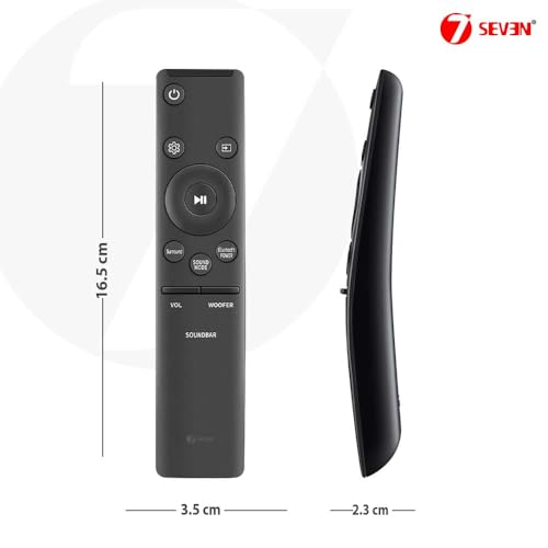 Image of 7SEVEN Compatible with Samsung Soundbar Remote Control Original AH59-02758A Part Number Suitable for Home Theatre Amplifier Music System, Ensure Match Key-by-Key Exactly for Optimal Compatibility