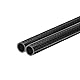 QUARKZMAN 2 Stück Kohlefaserrohr 8 x 10 x 330mm glänzende Oberfläche Stab 3K Rollgewickeltes reines Kohlefaser-Rundrohr für RC-Flugzeug Multicopter Quadcopter