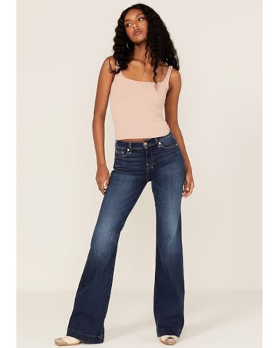 7 For All Mankind Women's Dojo Flare Wide Leg Jeans3