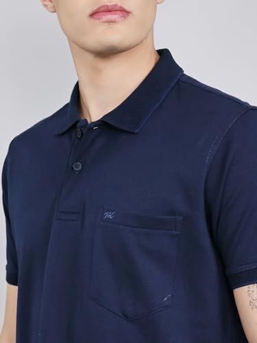 Image of Monte Carlo Mens Regular Fit Half Sleeve Solid Polo Neck T-Shirt (Pack of 1)