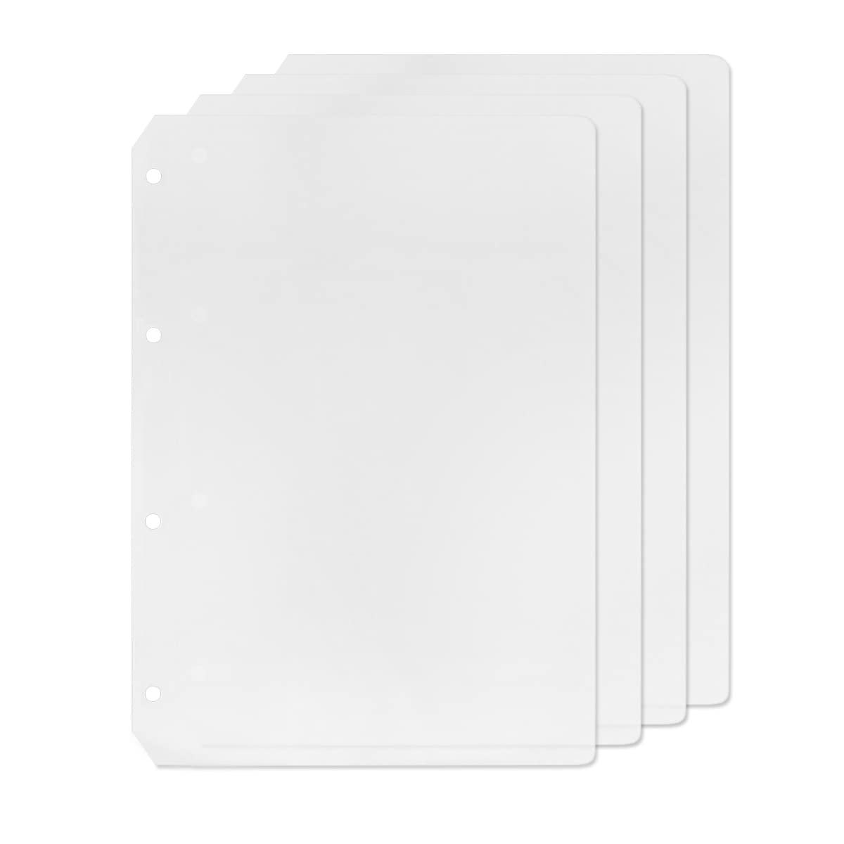 4 Pack A4 4 Holes Binder Divider Plastic Binder Divider Waterproof 4 Holes Divider for Personal Organiser (Divider, A4)