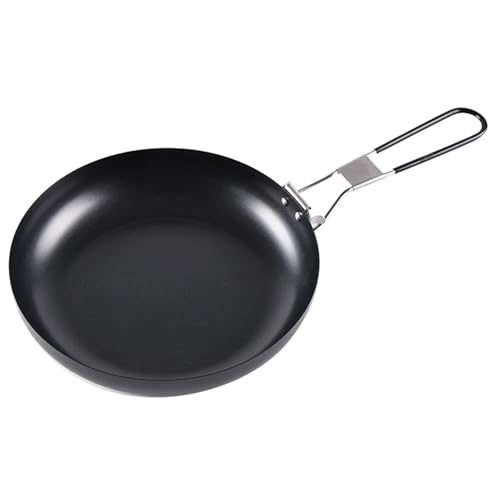 Sartén plegable, sartén plegable portátil, sartén antiadherente, sartén ligera para camping, sartén plegable, herramienta de cocina de camping