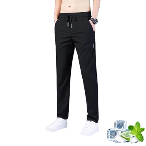 Meshirons - Ice Silk Mesh Panel Casual Pants, Quick-Dry & Breathable, Comfortable Fit for Men