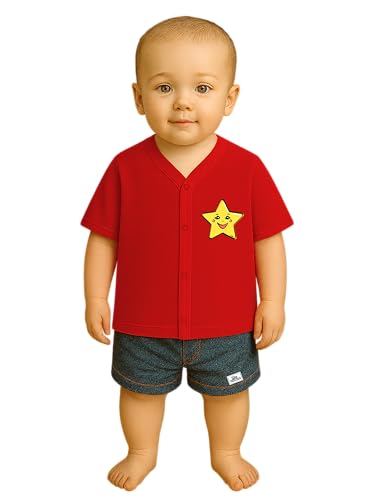 Image of Kidbee Baby Front-Open Cotton Jabla /Top, Full Sleeve, Unisex, Months, Pack of 3