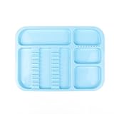 SUMKTO Dental Instrument Geteiltes Tablett, Autoklav ier bares Kunststoff-Trenn-Setup Dental Tabletts 6 Farben