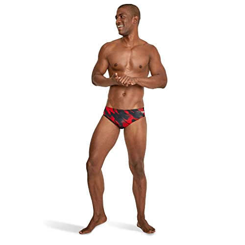 Speedo Men's Swimsuit Brief PowerFlex Eco Coded Riff Team Colors