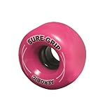Sure-Grip Aerobic Outdoor Wheels - Made from Shock Absorbing Urethane - Durometer of 85A and Diameter of 62mm - Provide Durable & Smooth Ride - Comes in Diverse Color Options - Set of 8 Wheels (Pink)