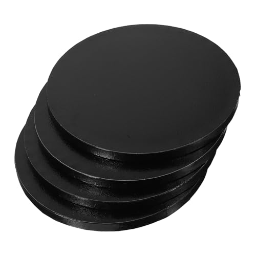 CIYODO Convenient Cake Board Holder Set 4pcs Round Paper Cake Board Bulk for Baking Decorations