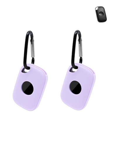 2pack Protective Case For Tile Life 360 Pro 2024 Anti-Loss Tracker Silicone Keychain- Durable and Stylish Cover,Waterproof,Anti-fall,Purple