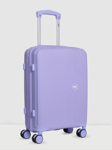 Image of Wiki Zine 8 Wheel Hardside Polycarbonate Trolley by Wildcraft,Large,Pstl Prpl