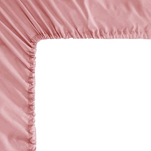 Image of Mocassi Twin Sheet Set - Luxury Hotel 1800 Premier Bedding Sheets & Pillowcases - Ultra Soft Breathable & Cooling Bed Sheets - Deep Pocket - Wrinkle Resistant - 4 Piece Set - Twin, Dusty Rose