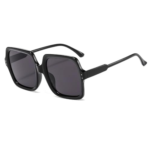 Lunettes de soleil carrées de qualité supérieure avec monture rétro large et robuste