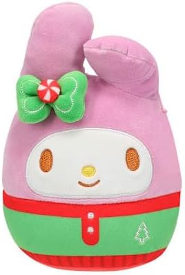 Squishmallows My Melody 7 Inch Christmas Hello Kitty and Friends Squish Plush Collectible Soft & Squishy Food Stuffed