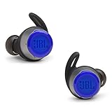 JBL Flujo reflectante: auriculares inalámbricos verdaderos, auriculares deportivos Bluetooth con micrófono, impermeables, batería de hasta 30 horas, funda de carga y carga rápida (azul)